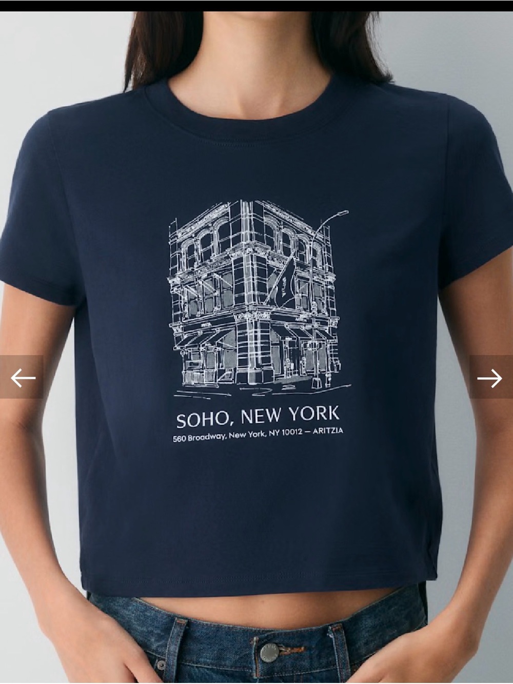 Sunday Best CottonWhisk Pedigree 
Soho Graphic Crop Tee, XS